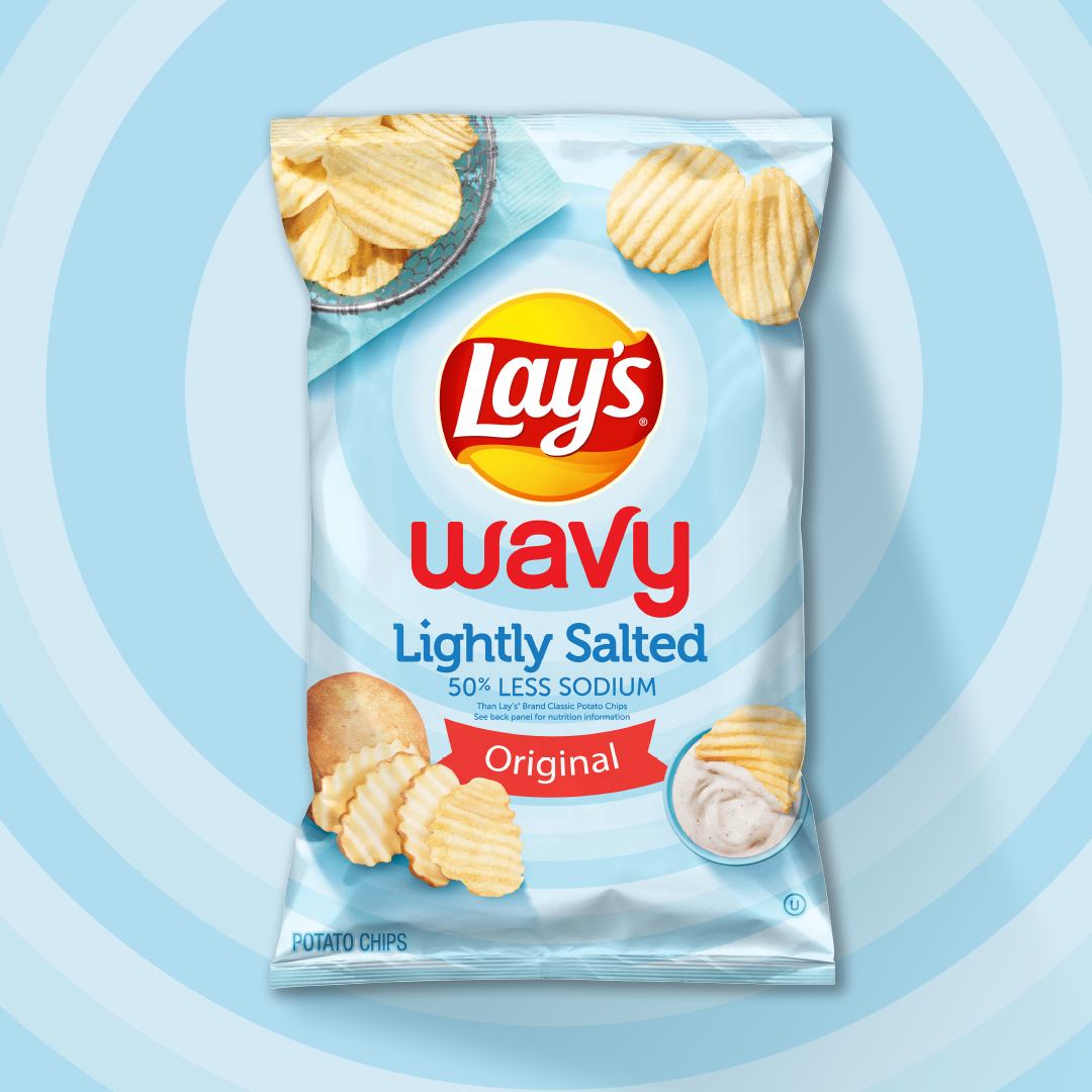 LAY S Wavy Lightly Salted Potato Chips LAY S Wavy Lightly Salted Potato Chips